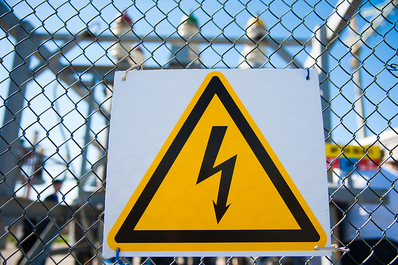 Electrical hazard sign